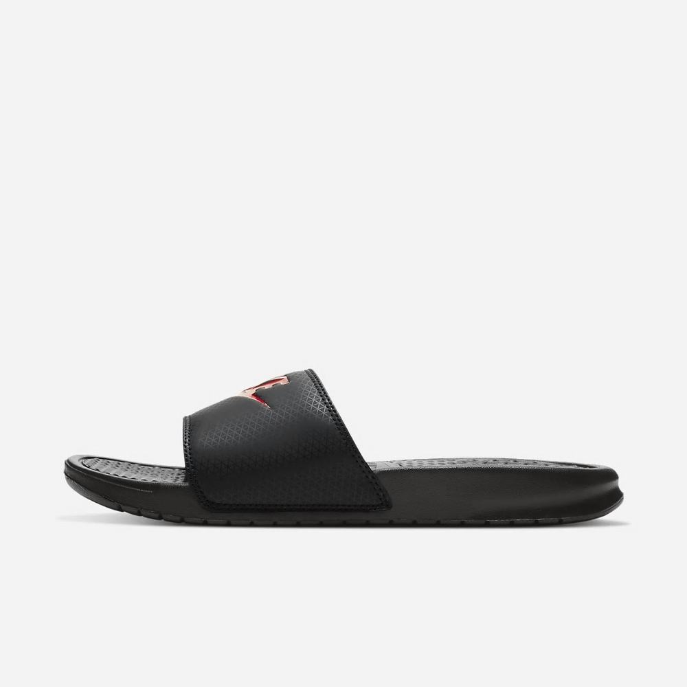 Claquette Nike Benassi JDI Noir 0183-726 Black/Challenge Red Homme | TLD-60432613